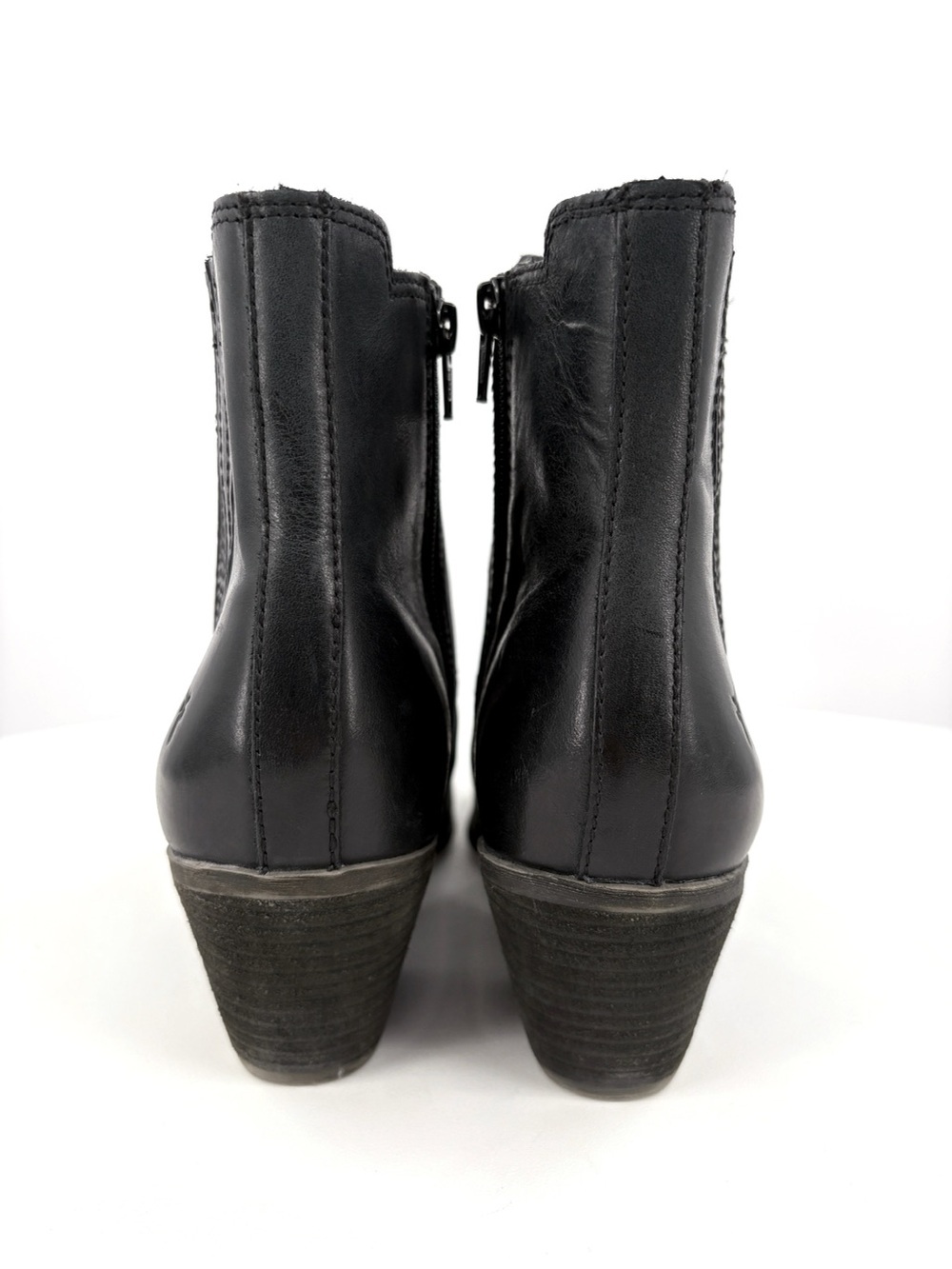 FRYE Sandra Black Leather Chelsea Boots Western 8 - Picture 8 of 12